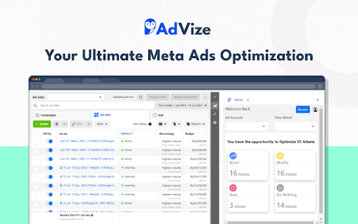 AdVize - Chrome Extension : AI Ads Optimizer for Effective Meta Ads