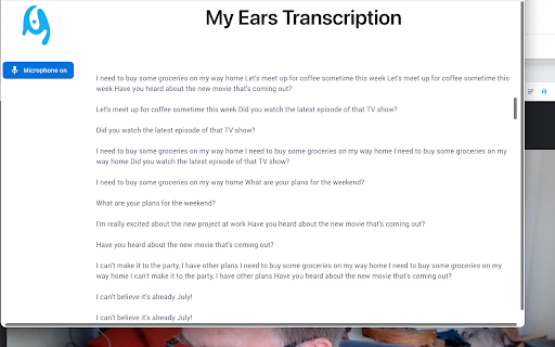 Tab Audio Transcription: Privacy Tool for Audio-to-Text