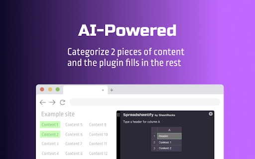 Spreadsheetify: Scrape Data from Any Site into Spreadsheets Easily