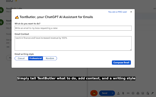 TextButler - Chrome Extension: AI Email Writing Assistant : Smart Features