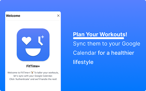 FitTime+ - Chrome Extension: Boost Wellness with Scheduling & Workouts