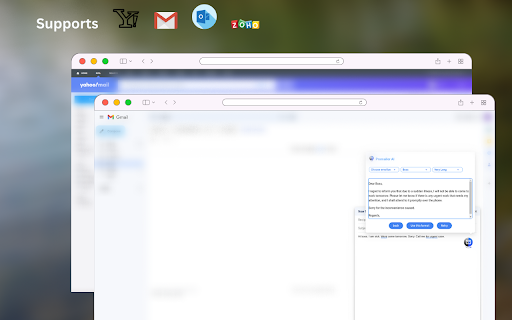 ProMailer AI: Auto-Format Emails, Suggest AI Tones, Streamline Responses : Key Features