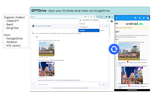 GPTDrive: AI Chatbot Conversation Manager - Chrome Extension