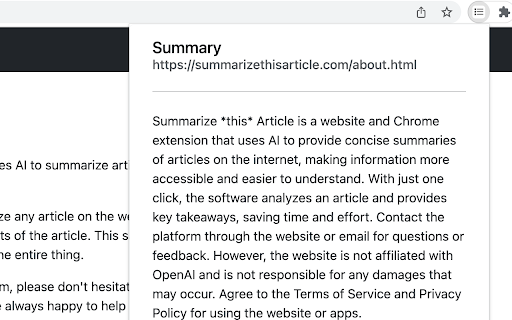 Summarize This Article: Chrome Extensio...