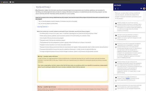 Skypher - Chrome Extension: Automate Security Questionnaire Responses