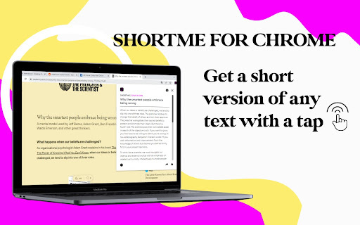 ShortMe - Chrome Extension: Text Summarization for Efficien