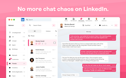 Flamingo - LinkedIn Messenger: Manage LinkedIn Chats Efficiently & Easily