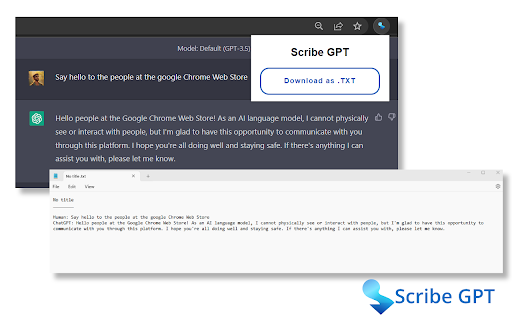 Scribe GPT - Chrome Extension: Effortless ChatGPT Conversation Management