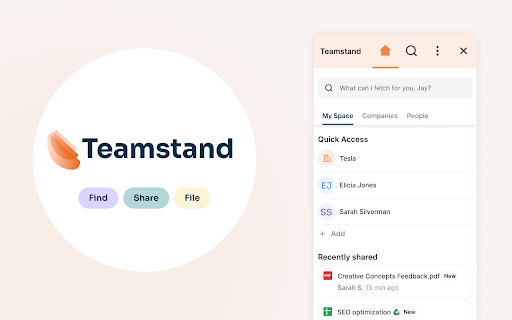 Teamstand - Chrome Extension: Access & Organize Shared Files Effortlessly