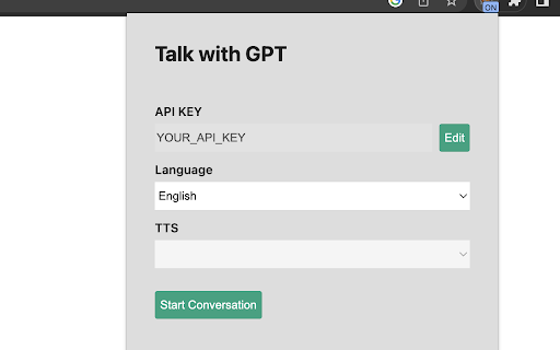 Talk-with-GPT - Chrome Extension: Converse with GPT-3 via Voice or Text