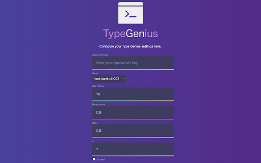 Type Genius: Chrome Extension for Enhanced Text Completion & Productivity