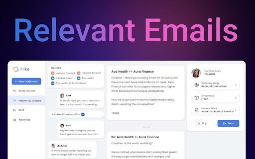 Flike - Chrome Extension: Personalized Outbound Email AI Tool : AI Email Personalization