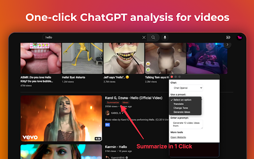 VideoMind - Chrome Extension: Video Summary Tool with ChatGPT : Summarize Videos Efficiently