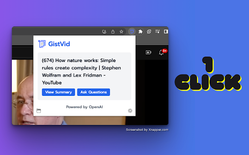 GistVid - Chrome Extension: AI Video Summaries