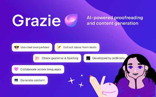 Grazie - Chrome Extension: AI Writing Companion for Tech Pros : Key Features