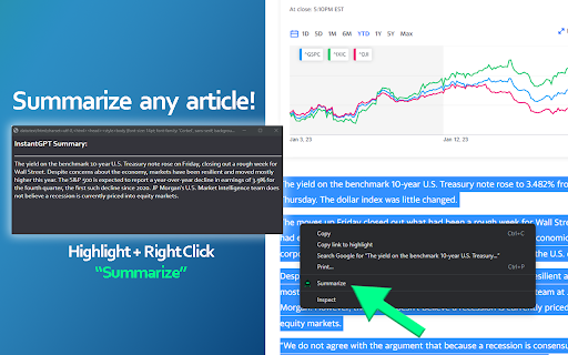 InstantGPT - Chrome Extension: Quick Summaries with ChatGPT