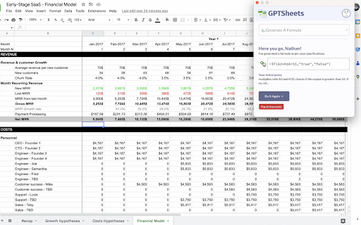 GPTSheets - Chrome Extension: Revolutionary Tool for Spreadsheet Tasks