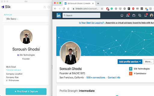 Slik - Chrome Extension: Find LinkedIn Emails Easily & Fast