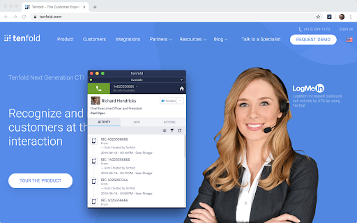 Tenfold - Chrome Extension : Empowers Sales & Service Teams Worldwide