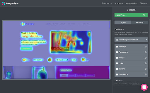 Dragonfly AI Extension: Analyze Digital Performance with Attention Prediction