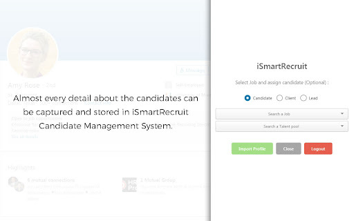 iSmartRecruit - Chrome Extension : Profile Scanner & Data Importer Tool