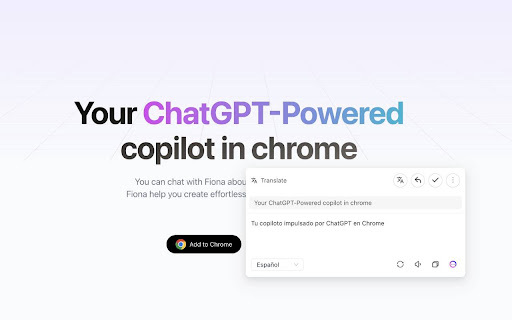 FionaAI - Chrome Extension: AI Assistant with ChatGPT & GPT-4 : Diverse Task Solution