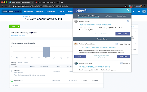 XBert - Chrome Extension: Automates Risk Detection in Accounting Data