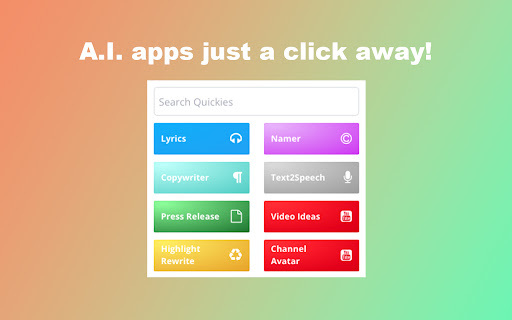 Quickie - Chrome Extension: Boost Productivity with A.I. : Boost with A.I.