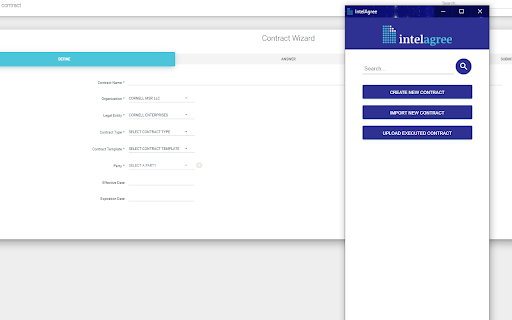 IntelAgree - Chrome Extension : AI-Powered Contract Management Solution