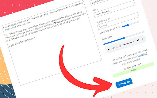 AudioTTS - Chrome Extension : Generate Voice from Text on Supported Sites
