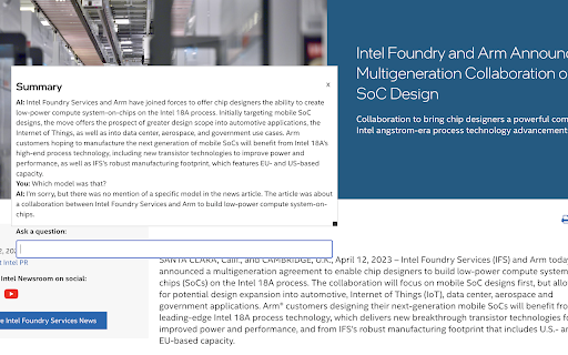 GPT API Companion: Summarization & Questioning Tool : Web Page Summarization