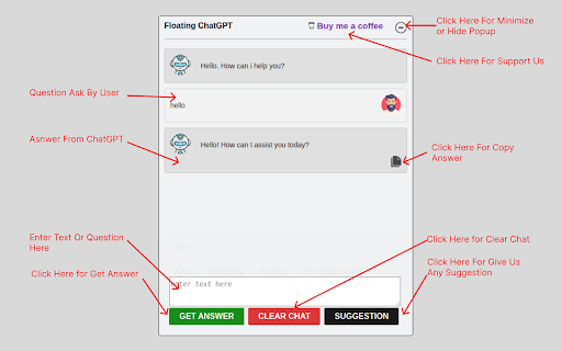 Floating ChatGPT: Personal AI Assistant for Instant Help - Key Features