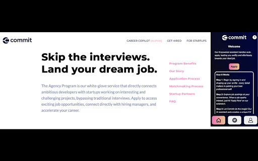 Commit Auto Apply - Chrome Extension : Job Search & Application Automation