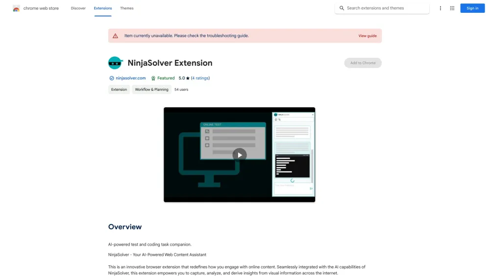 NinjaSolver - Chrome Extension: Smart Content Interaction, Innovative Tool