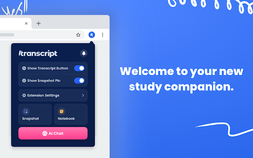 Transcript - Chrome Extension: Instant Knowledge & Deep Insights : Efficient Studying