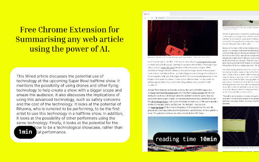 Article Summarizer - Chrome Extension: Quick Summary