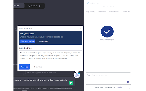 PromptEasy: Enhanced ChatGPT Conversations