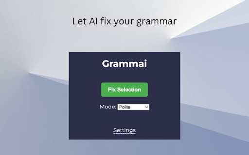 Grammai - Chrome Extension: Grammar Fixer