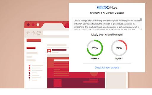 ZeroGPT.cc - Chrome Extension: Accurate AI Text Detector : Accurate AI
