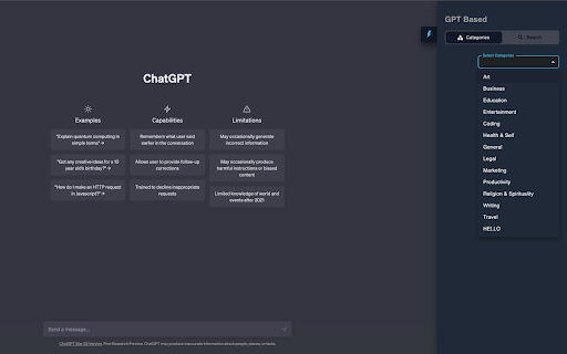 GPTBased Extension: Effortless Chatbot Prompt Creation Tool & Features