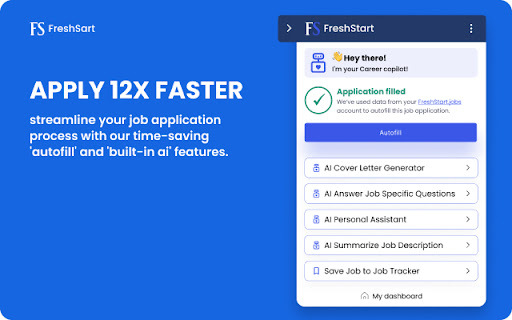 FreshStart.jobs - AI Autofill Chrome Extension : Job Search Made Easy