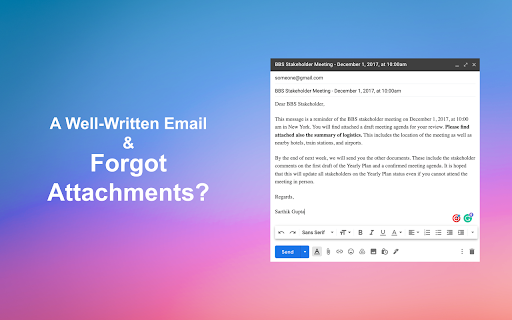 MailAttach - Chrome Extension : Prevent Email Sending without Attachments