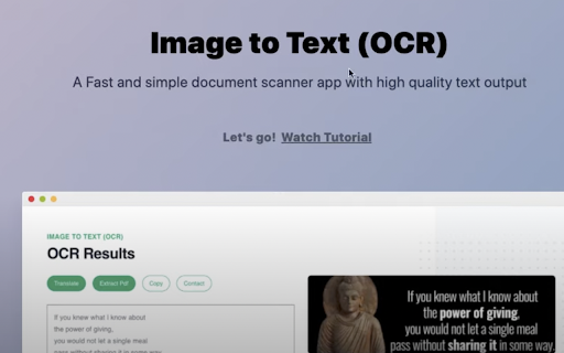 Image to Text - Chrome Extension: Extract Text from Images & PDFs Easily