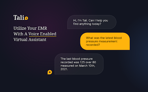 Tali Chrome Extension: Dictate Medical Notes & Access Databases Seamlessly