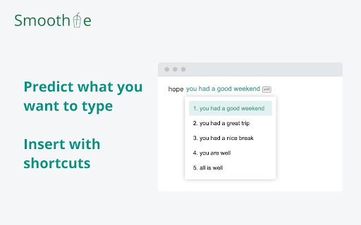 Smoothie - Chrome Extension : Boost Typing Speed on Any Website