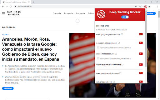 Deep Tracking Blocker : Protect Personal Data Online with Chrome Extension