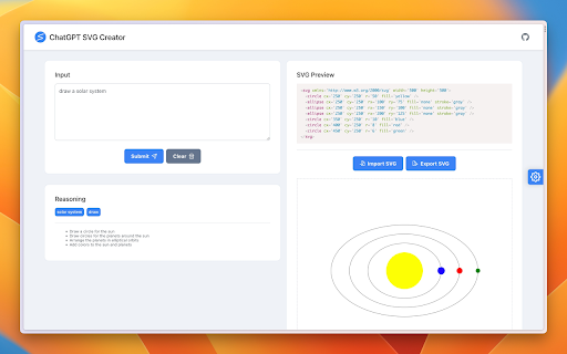 ChatGPT SVG Creator - Chrome Extension: Create & Edit SVGs with Ease