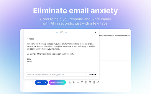 SkipMail - Chrome Extension: AI Email Replies with Customized Prompts