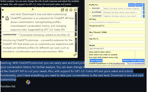 ChatGPTCustomizer - Chrome Extension: Efficient ChatGPT Customization : Customize Chats Efficiently