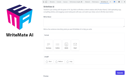 WorkMate AI - Chrome Extension: Content Creation Made Easy